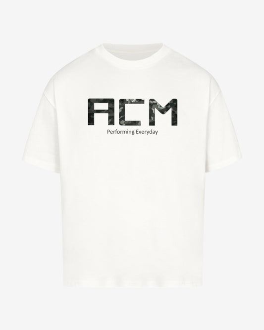 ACM Camouflage Oversized Shirt White